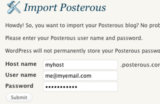 Posterous Importer Wordpress